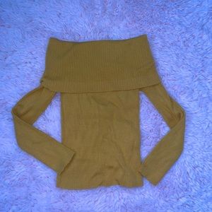 Off the shoulder fitted sweater
